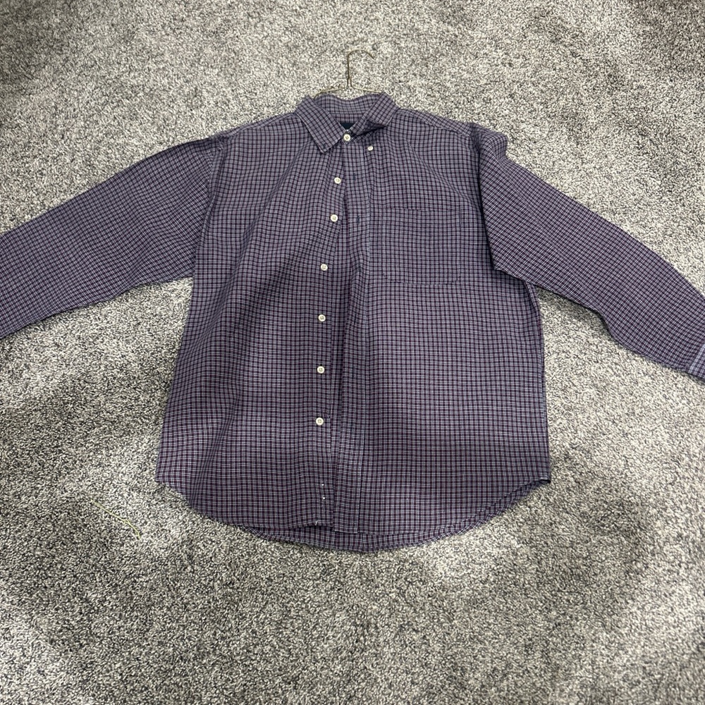 Maurices Men's Purple Plaid Button Down Shirt